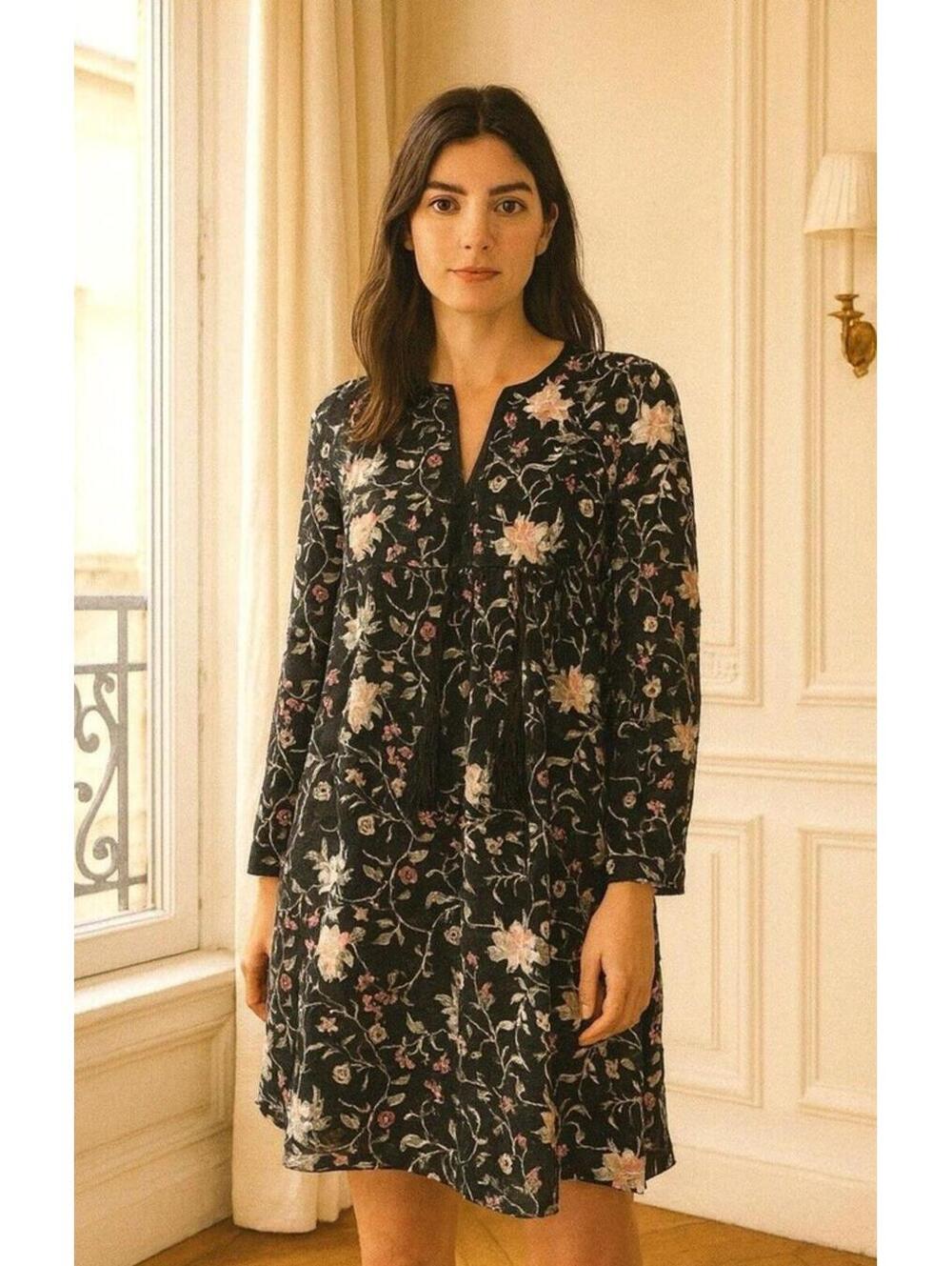 Sézane Women's Navy and Blue Dress Size 38n US 8
